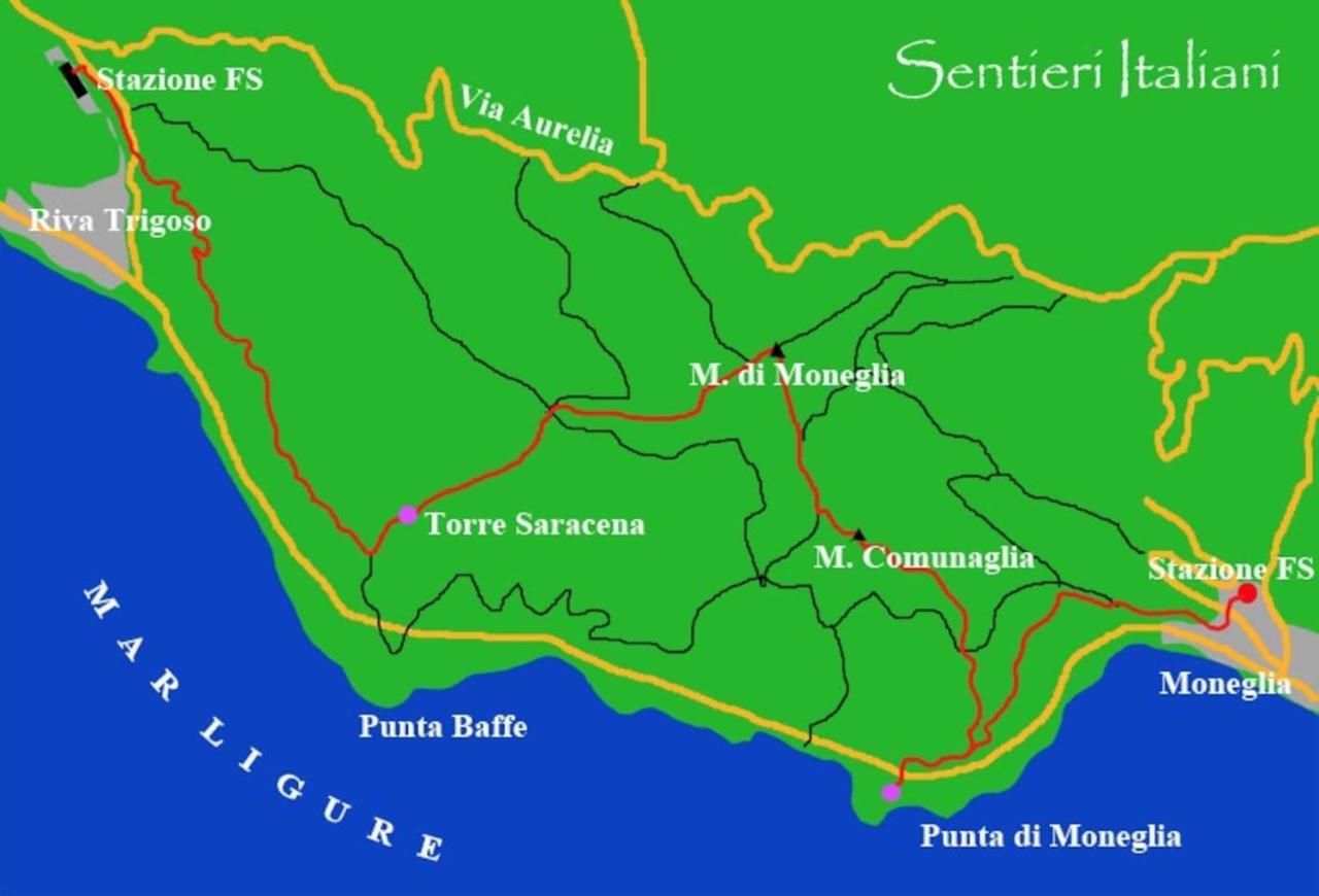 Appartamento Taggiasca A Riva Trigoso Sestri Levante Luaran gambar